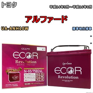 国産 バッテリー GSユアサ エコ.アール レボリューション トヨタ アルファード UA-ANH10W 平成14年5月～平成16年6月 ERN6575B24L