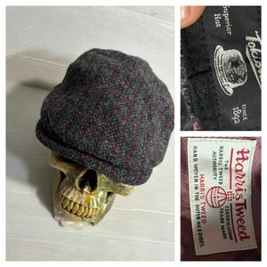 TOKIO-HAT 東京ハット　トーキョーハット × Harris Tweed ハリスツイード 格子柄 チェック ハンチングキャップ ハンティング帽子 M 56.5cm