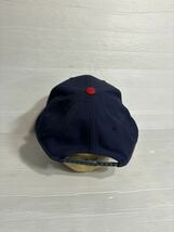 RVCA ルーカ　× THE CLASSICS 立体刺繍　デカロゴ　大　ベースボールキャップ　スナップバック　帽子　紺×赤　キャップ_画像6