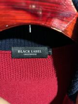 BLACK LABEL CRESTBRIDGE クレストブリッジ　三陽商会　赤　同色立体織り　囚人ボーダー　プリンズンボーダー　ニットジャケット　2 M程_画像8