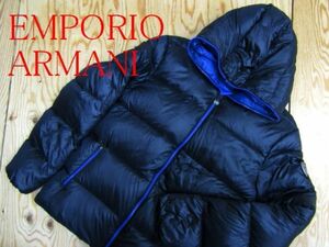 ★エンポリオアルマーニ EMPORIO ARMANI EA7★メンズ ワンポイントワッペン フーディライトダウンジャケット★R60407051A