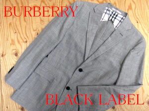 ★バーバリー Burberry ブラックレーベル★メンズ リネン混 テーラードジャケット 千鳥格子★R60421033A