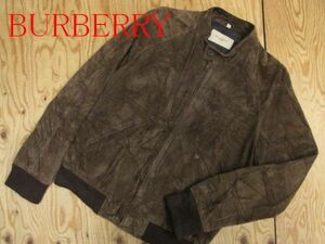 ★バーバリー Burberry★豚革ピッグスキンスウェード メンズ レザースウィングトップ ジップジャケット イタリア製★R60421011A