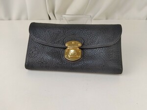 LOUIS VUITTON ルイヴィトン M95968 マヒナ アメリア 長財布 ウォレット レディース ブラック