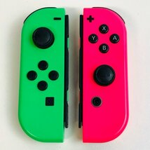 ICH【現状渡し品】 NINTENDO 任天堂 スイッチ ジョイコン(HAC-015/016) 動作未確認 ネオングリーン・ネオンピンク 〈24-240401-aa9-ICH〉_画像1