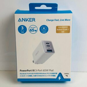 ICH【未使用品】 未開封 ANKER アンカー Nano III 3-Port 65W Pod A2667N21 急速充電器 USB PD出力65W 〈106-240426-aa2-ICH〉