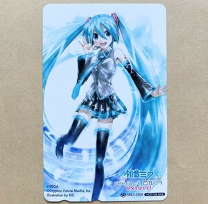 【未使用】 テレカ 50度 初音ミク Project DIVA extend KEI 非売品