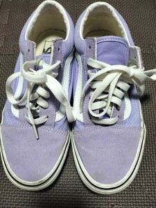 used 数回使用 vans オールドスクール 23.5センチ パープル スニーカー シューズ