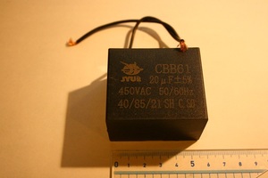 ( CBB61 20uF 450VAC 50/60Hz ) キャパシター　モーター始動　フィルムコンデンサー 　fan capacitor