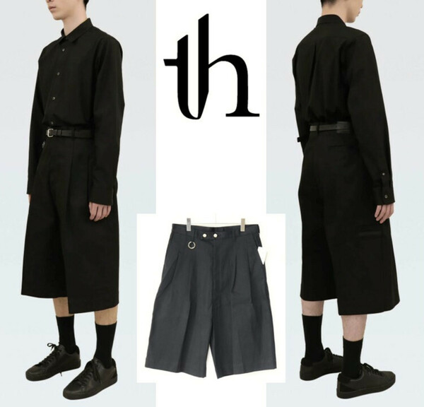 31,900円新品タグ付き【th products ティーエイチプロダクツ】HENRI / Super Wide Tailored Shorts ハーフパンツ 48 v4908