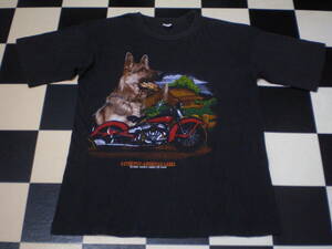 80's AUTHENTIC-AMERICAN-LABEL Tシャツ size XL 52 80年代 EFFEPI わんこ 犬 アメリカンバイク バイカー ユーロ EU OLD VINTAGE 古着