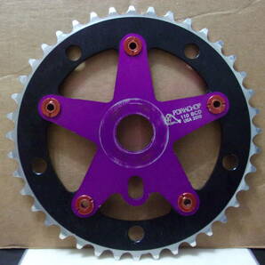 USA製 PORKCHOP 40T チェーンリング スプロケット 紫パープルアルマイトスパイダー 1pc 1ピース 自転車バイクサイクルパーツ部品 BMX MTBの画像2