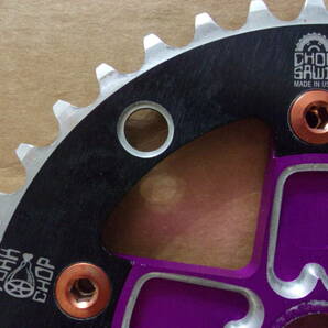USA製 PORKCHOP 40T チェーンリング スプロケット 紫パープルアルマイトスパイダー 1pc 1ピース 自転車バイクサイクルパーツ部品 BMX MTBの画像3
