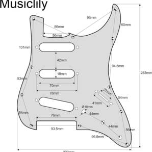 アバロン貝柄 Musiclily 11穴 SSS ストラトピックガードFender USA/メキシコスタンダードSTストラトキャスの画像2