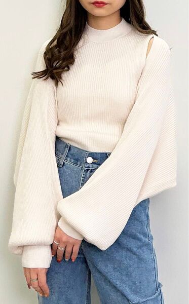 【INGNI】美品 ボレロニット+アメスリタンクSET/アイボリー