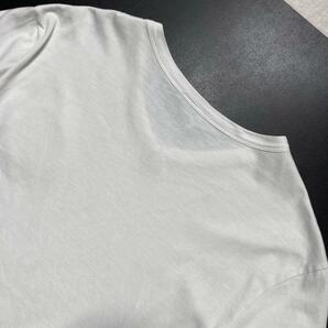 MONCLER MAGLIONE scollo モンクレール マグリア 半袖 Tシャツ カットソー ロゴ M 白 ホワイトの画像5