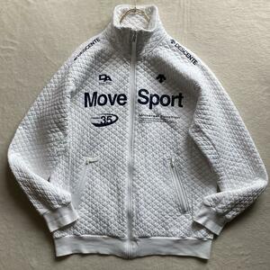 【美品】デサント DESCENTE キルティング ジャケット ブルゾン MOVE SPORT 2XL 白 ホワイト 大きいサイズ メンズ