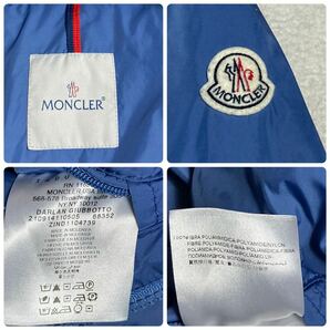 【未使用級】MONCLER モンクレール DARLAN GIUBBOTTO ダブルジップ ナイロンジャケット ブルゾン パッカブル ロゴ 2【M相当】ブルー メンズの画像10