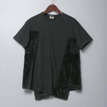 GP7255 コムデギャルソン オムプリュス/COMME des GARCONS HOMME PLUS/半袖Tシャツ/メンズM/サイドボア/ブラック/カットソー/クルーネック_画像1