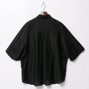 TG9537▽ユナイテッドトウキョウ UNITED TOKYO*シアードルマンオーバーシャツ*半袖シャツ*メンズ1*ブラックの画像2