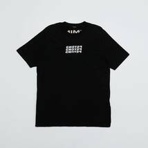 GO5737 ディーゼル DIESEL/Tシャツ/メンズM/ブラック/コットン/カットソー/クルーネック/半袖/リバーシブル_画像2