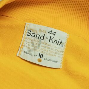 STH3471◎80s Sand Knit medalist ニット スタジャン アスレチック ジャケット スポーツジャケット イエロー系 JEFFERSON RAIDERS Vintageの画像8