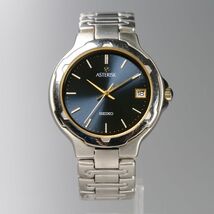 TH3458◎SEIKO セイコー ASTERISK アスタリスク デイト 3針 クオーツ ラウンド 腕時計 8N45-6010 稼働品 メンズ_画像1