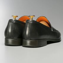 GP5625//イタリア製*サントーニ/Santoni*メンズ5F/コインローファー/ペニーローファー/レザースリッポン/革靴/黒/ブラック_画像4