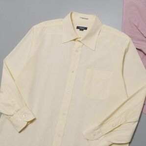MF8275 バーバリー/Burberrys/2点セット/レギュラーカラーシャツ/メンズ/イエロー系/ピンク系/コットンシャツ/長袖シャツの画像3