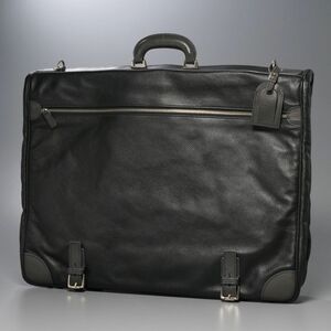 MG2260：イタリア製*BEAMS LIGHTS/ビームス ライツ × Dell’ga/デルガ*レザーガーメントケース*スーツケース*衣類ケース*鞄*ブラック