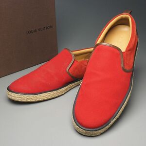 GP6170//イタリア製*ルイヴィトン/LOUIS VUITTON*メンズ8/キャンバス×レザー/エスパドリーユ/スリッポン/スニーカー/ローカット/靴