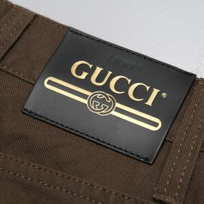 GP7405□未使用*イタリア製*グッチ/GUCCI*ブーツカット*フレアパンツ/コットンパンツ/チノパン/スラックス*ブラウン系*メンズ*size30  の画像5