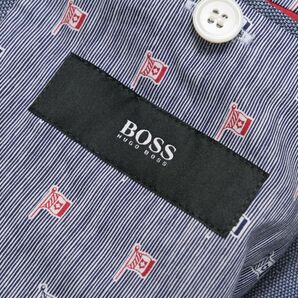 GO9496//*ヒューゴボス/HUGOBOSS*メンズ50/コットンダブルブレストジャケット/テーラードジャケット/ブレザー/ブルー/裏地フラッグ柄の画像7