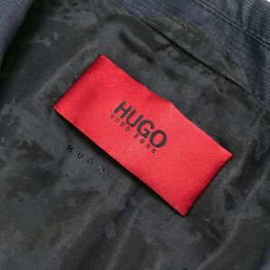 TG8065//*ヒューゴ ヒューゴボス/HUGO HUGOBOSS*メンズ48/チェック柄/コットン/テーラードジャケット/ブレザー/ネイビー/紺の画像6