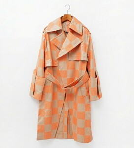 TG6749 未使用品*2021SS*イタリア製*LOUIS VUITTON/ルイヴィトン*RAFFIA TRENCH COAT*ヴァージル アブロー*トレンチコート*ロングコート*48