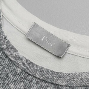 MF4494◇イタリア製 ディオールオム Dior メンズXS ビー ミツバチ刺繍 プリントTシャツ カットソー 863J613B0503 グレーネイビー系の画像6