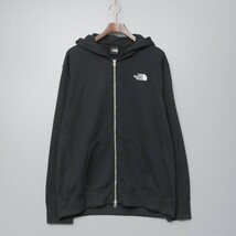 STH2131□定価1.4万円*ザ ノースフェイス/THE NORTH FACE NT12231/スクエアロゴフルジップ フーディ*スウェットパーカー*黒*メンズ*sizeXL_画像1