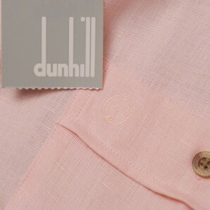 GO7821◇未使用含む ダンヒル/dunhill 2枚セット 15.5/M リネン レギュラーカラーシャツ ＋ コンバーチブルカラーシャツ オレンジ/ピンクの画像8