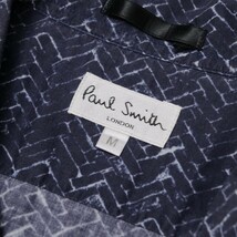 TG5268◇Paul Smith ポールスミス 2枚セット メンズM 総柄 半袖 レギュラーカラーシャツ ＋ 開襟/コンバーチブルカラーシャツ 紺/緑系_画像7