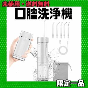 口腔洗浄器 ジェットウォッシャー 超音波水流 替えノズル6本 4段階 1100mAh大容量 マウスウォッシャー ウォーターフロス