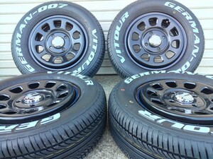 ★展示品★デイトナホイール　VITOUR TIRE GERMAN-007 RWL 165/70R12 ヴィツァー ホワイトレター　アゲトラ　軽トラ・軽バン・軽車両等！