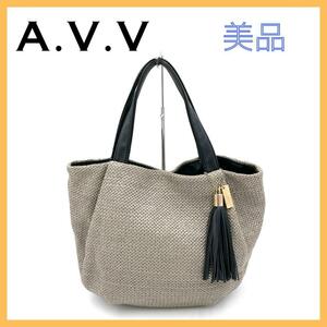 a.v.v サマーバッグ ハンドバッグ レディース ブランド トートバッグ 美品