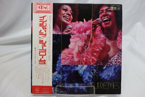 [TK3453LP] LP シュープリームス/イン・ジャパン！　帯付き 補充カード ライナー歌詞 ジャケ並み上 盤反り有り 音質良好 CD-4録音