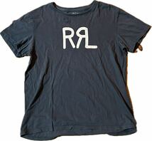 00s RRL Logo Tee Shirt DOUBLE RL ロゴ Tシャツ Ralph Lauren ラルフローレン USA アメリカ古着 ダブルアールエル 黒 ブラック_画像1