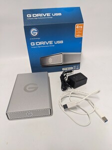 HDD 外付けHDD G-tech G-Drive ハードディスクドライブ フォーマット済　0G03597 4TB　ポータブル　Portable　0402-10