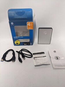 【フォーマット済】外付けHDD 0G06074 4TB ハードディスクドライブ　　HDD G-Drive G-tech 0417-3