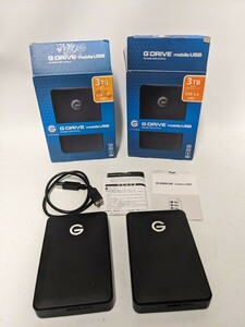 【フォーマット済】【外付けHDD】【まとめ売り】0G04867 G-tech G-Drive 3TB USB 3.0 External Hard Drive (Refurbished) 0421-5