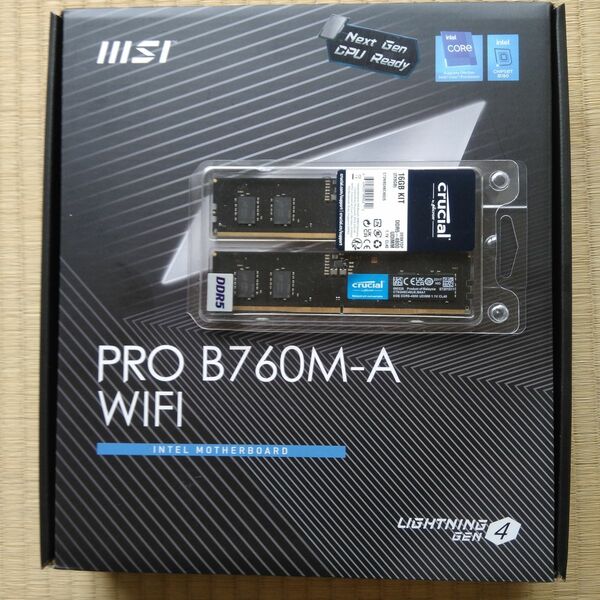 MSI PRO B760MーA WIFI ddr5 4800 8gx２枚 