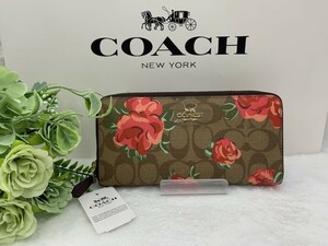 コーチ COACH 長財布 財布 シグネチャー アコーディオン プレゼント 贈り物 ギフト 花柄 ファッション レディース 新品未使用 F39189 A184