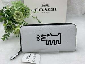 コーチ COACH 長財布 財布 レディース メンズ ホワイト 白 プレゼント 贈り物 ギフト ロング ジップ 新品 未使用 ファッション 87107 C241